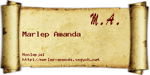 Marlep Amanda névjegykártya